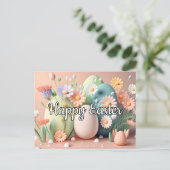 Carte Postale Collage créatif de printemps Joyeuses Pâques (Debout devant)