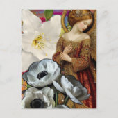 Carte Postale Collage d'ange et de fleurs (Devant)