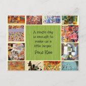 Carte Postale Collage d'art Paul Klee avec citation (Devant)