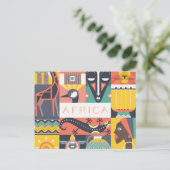 Carte Postale Collage d'art symbolique africain (Debout devant)