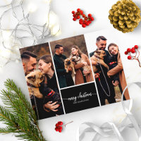 Collage de 3 photos Merry Christmas Stylisé Noir
