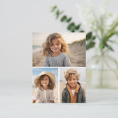 Carte Postale Collage de 3 photos minimal moderne (Debout devant)