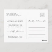 Carte Postale Collage de 4 photos modernes or Mariage Merci (Dos)