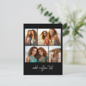 Carte Postale Collage de 4 photos - vous pouvez changer la coule (Debout devant)