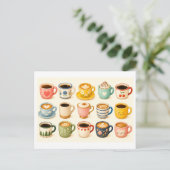 Carte Postale Collage de café (Debout devant)