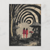 Carte Postale Collage de champignons surréels (Devant)