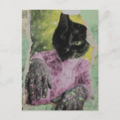 Carte Postale Collage de chats noirs (Devant)