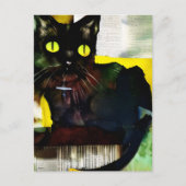 Carte postale Collage de chats noirs (Devant)