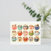 Carte Postale Collage de Chocolat Chaud (Debout devant)