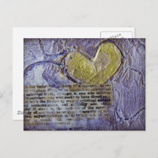 Carte Postale Collage de cœur (Devant / Derrière)