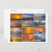 Carte Postale Collage de couchers de soleil de Floride (Devant / Derrière)