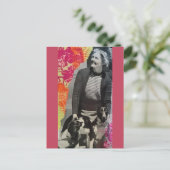 Carte Postale Collage de Dame Avec Deux Chiens (Debout devant)
