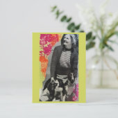 Carte Postale Collage de Dame avec Deux Chiens (Debout devant)
