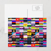 Carte Postale Collage de drapeaux de la fierté (Devant / Derrière)