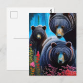 Carte Postale Collage de famille d'ours (Devant / Derrière)