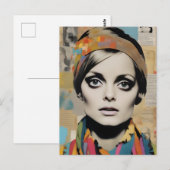 Carte Postale Collage de femmes rétro (Devant / Derrière)