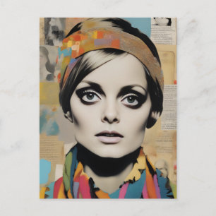 Carte Postale Collage de femmes rétro
