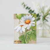 Carte Postale Collage de fleurs vintage (Debout devant)