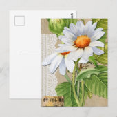 Carte Postale Collage de fleurs vintage (Devant / Derrière)