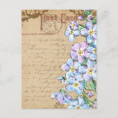 Carte Postale Collage de fleurs vintage (Devant)