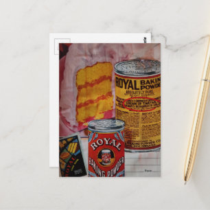 Carte Postale Collage de gâteau et de levure chimique