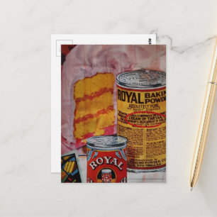 Carte Postale Collage de gâteau rose et de levure chimique