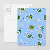 Carte Postale Collage de grenouilles (Devant / Derrière)