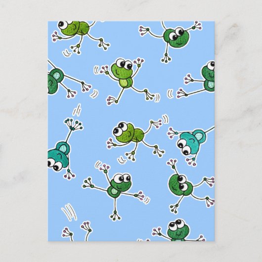 Carte Postale Collage de grenouilles (Devant)