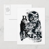 Carte Postale Collage de la main noire et du crâne (Devant / Derrière)