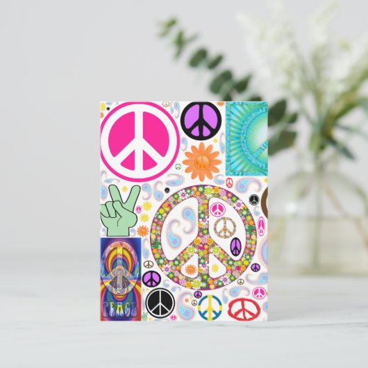 Carte Postale Collage de la paix (Debout devant)