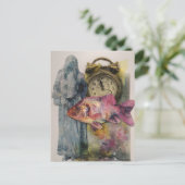 Carte Postale Collage de la personne de l'horloge de poisson (Debout devant)