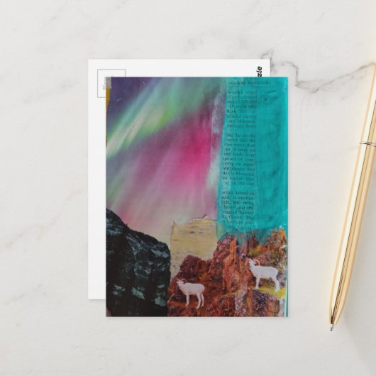 Carte Postale Collage de l'Alaska (Devant/Arrière en situation)