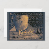 Carte Postale collage de l'Egypte ancienne avec beau visage CC03 (Devant / Derrière)