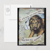 Carte Postale Collage de lions et de souris (Devant / Derrière)