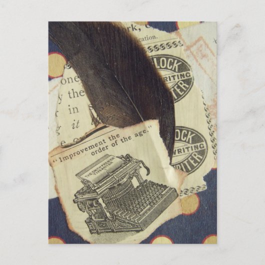Carte Postale Collage de machine à écrire (Devant)