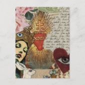 Carte Postale Collage de Mary en techniques mixtes (Devant)