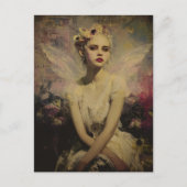 Carte Postale Collage de médias mixtes de fées (Devant)