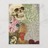 Carte Postale Collage de médias mixtes de Marie (Devant)