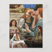 Carte Postale Collage de médias mixtes Ophélie (Devant)