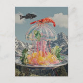Carte Postale Collage de méduses surréaliste (Devant)