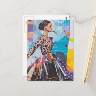 Carte Postale Collage de mode