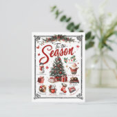 Carte Postale Collage de mots de Noël (Debout devant)