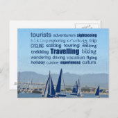 Carte Postale Collage de mots de voyage (Devant / Derrière)