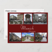 Carte Postale Collage de Munich (Devant / Derrière)