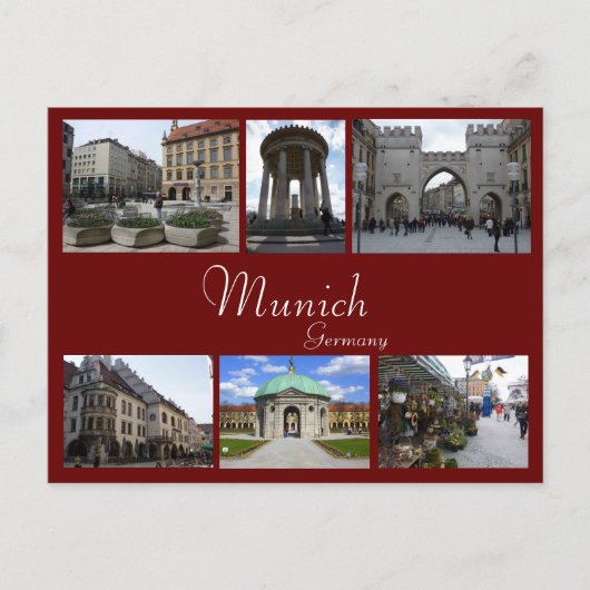 Carte Postale Collage de Munich (Devant)