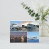 Carte Postale Collage de navires de croisière AIDAluna (Debout devant)