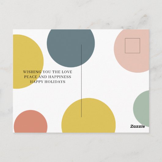 Carte Postale Collage de Noël avec quatre photos | C'est la sais (Dos)