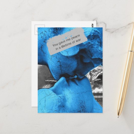 Carte Postale Collage de paix dans une vie de guerre (Devant/Arrière en situation)