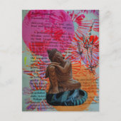 Carte Postale Collage de Paix en Techniques Mixtes (Devant)