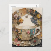 Carte Postale Collage de papier pour apprentis médias mixtes (Devant / Derrière)